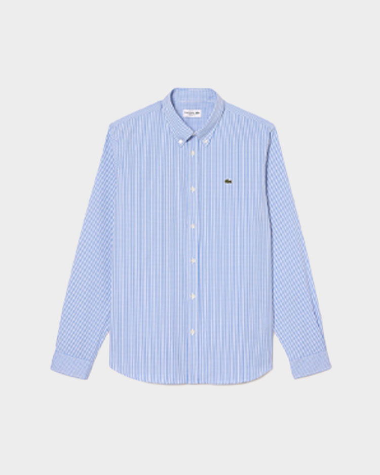 מכופתרת לקוסט לגברים בגוון תכלת עם שרוול ארוך 100% כותנה