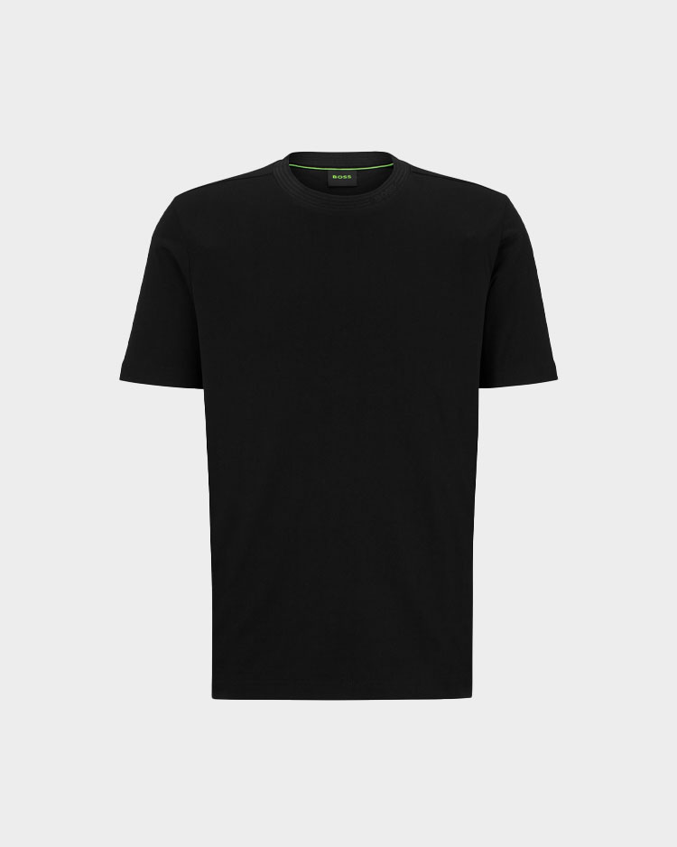 חולצת טי שירט שחורה לגבר עם שרוול קצר של Men's Boss