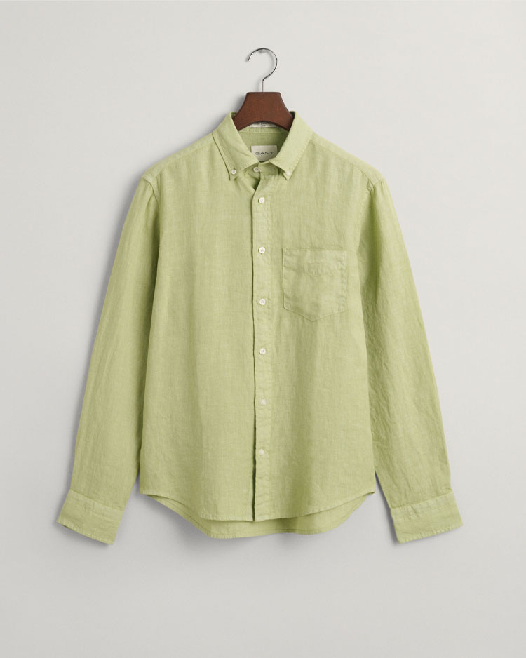 גאנט מכופתרת לגברים בצבע ירוק זית בהיר