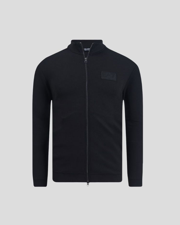 סווטשרט שחור עם רוכסן לגברים של אמפוריו ארמני