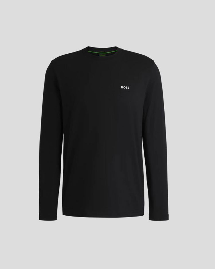 טישרט שרוול ארוך גברים של הוגו בוס בצבע שחור