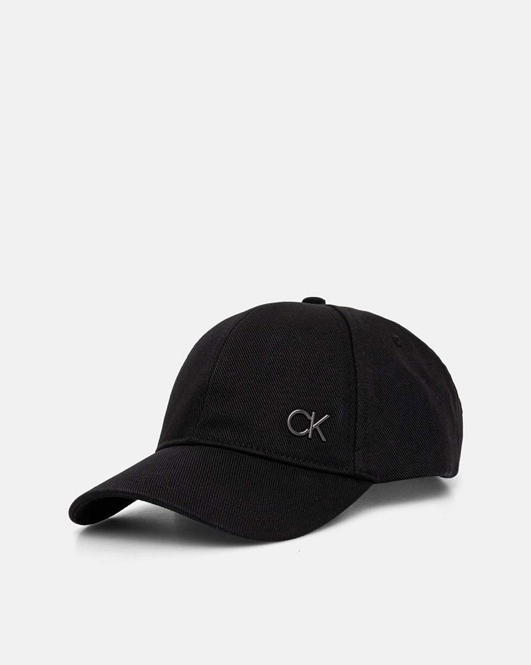 כובע מצחייה שחור קלווין קליין עם לוגו בחזית