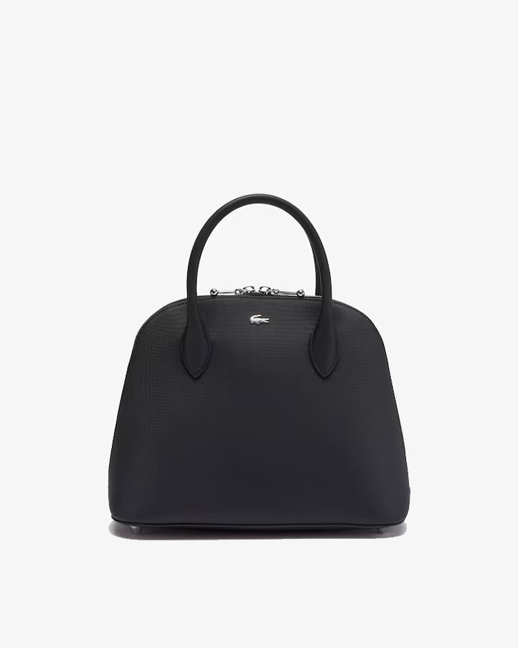 תיק צד שחור אלגנטי לנשים עם ידית של לקוסט