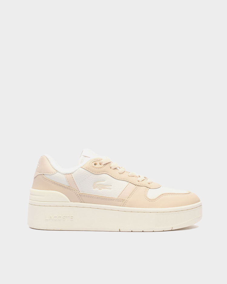 סניקרס נשים לקוסט בגוון שמנת בז' עם פלטפורמה