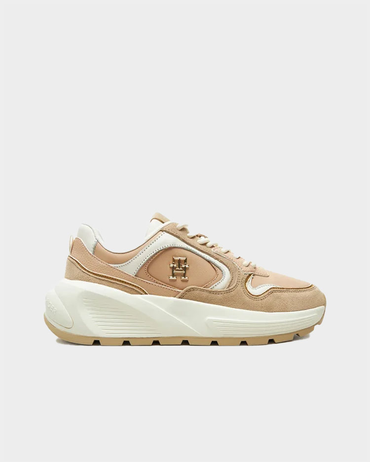 סניקרס פלטפורמה לנשים של טומי הילפיגר בגוון בז'