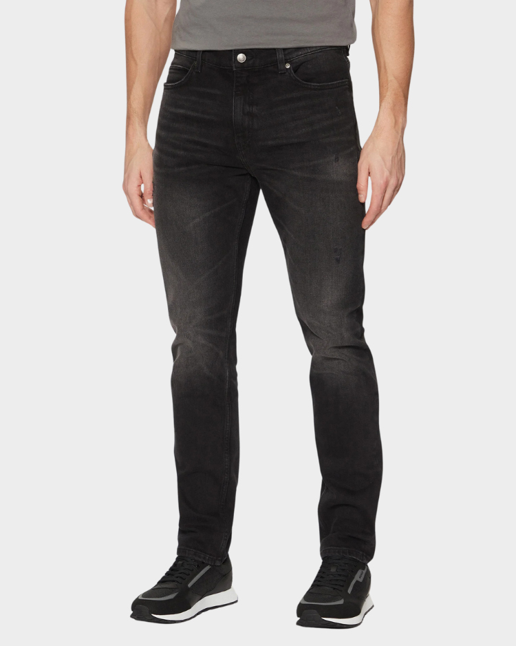 מכנס ג'ינס שחור לגברים של HUGO בגזרת סקיני