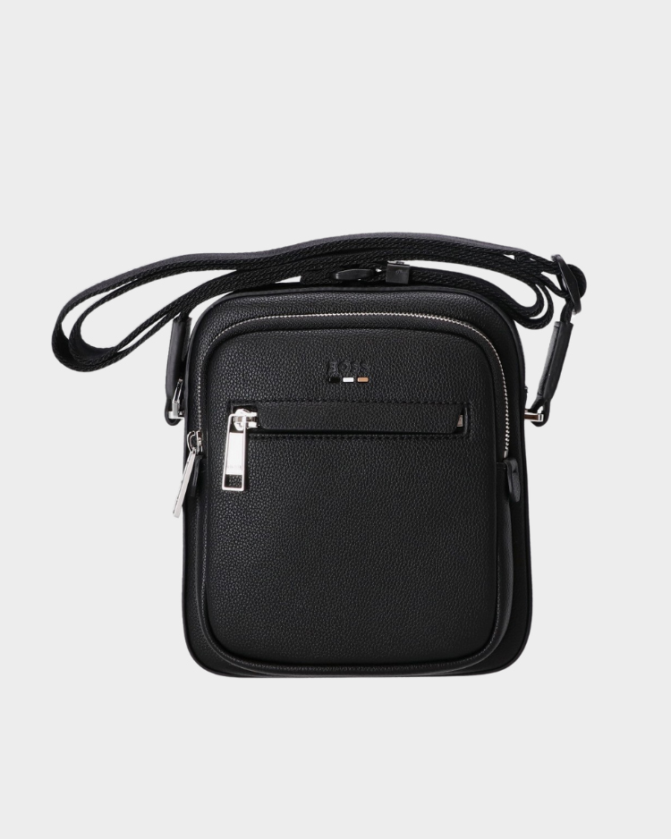 תיק צד שחור אלגנטי לגברים של בוס