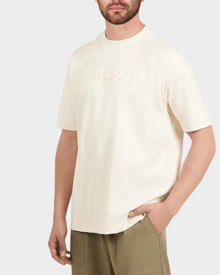 חולצת טישרט לגבר של באלר בגוון שמנת בהיר