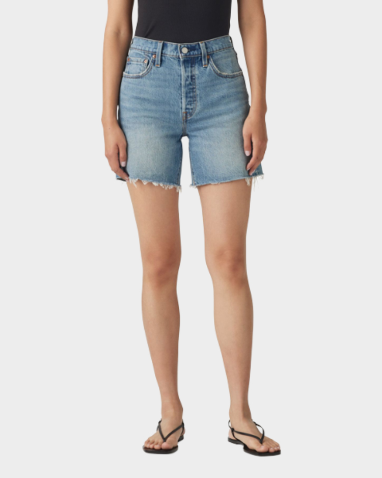 שורט ג'ינס לנשים בגזרת אמצע Levi's 501