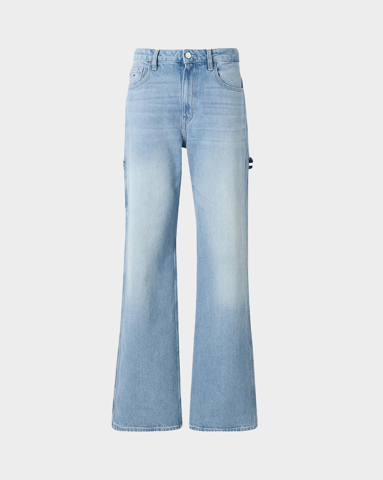 מכנס ג'ינס בגזרה גבוה לנשים טומי הילפיגר בגזרה ישרה