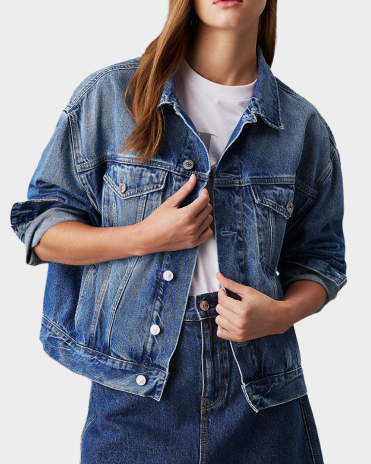 גקט גינס קלווין קליין לנשים מבד דנים איכותי