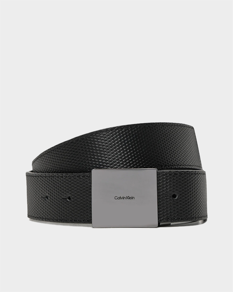 חגורת עור שחורה קלווין קליין לגברים