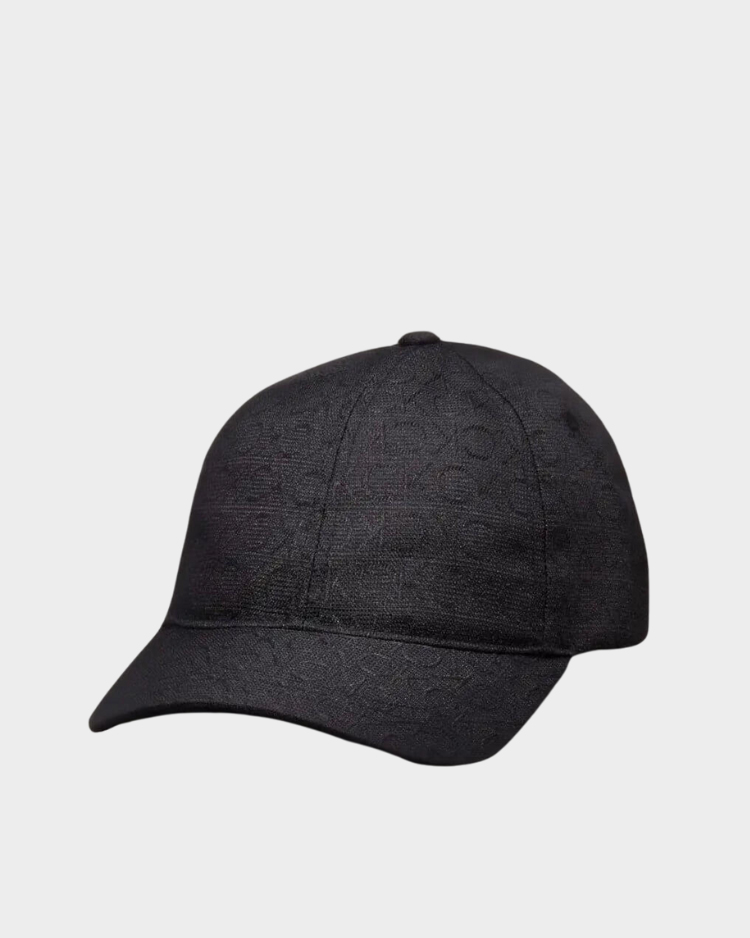 כובע בייסבול שחור לנשים עם הדפס קלווין קליין