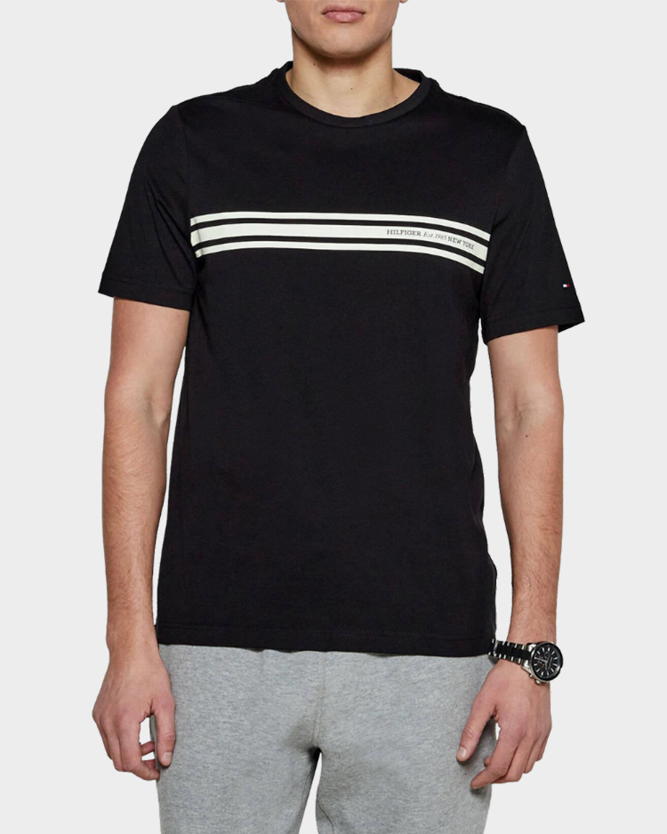 חולצת טי שירט שחורה טומי הילפיגר לגבר