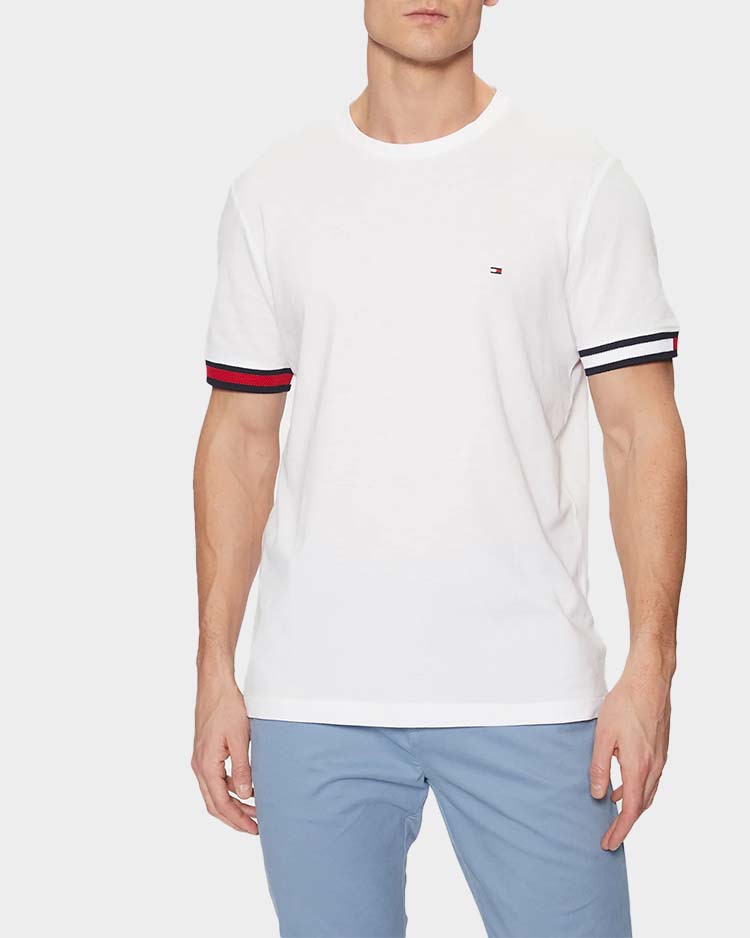 חולצת טי שירט לבנה לגברים של טומי הילפיגר