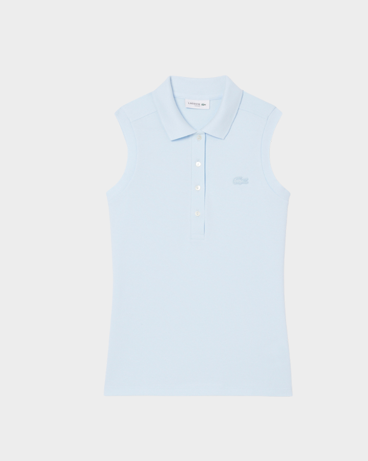 חולצת פולו תכלת לקוסט לנשים ללא שרוולים