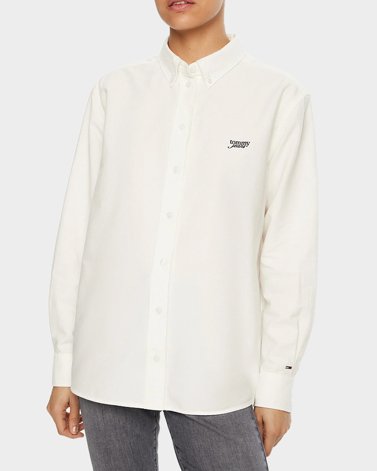 מכופתרת נשים טומי הילפיגר בגוון בז'