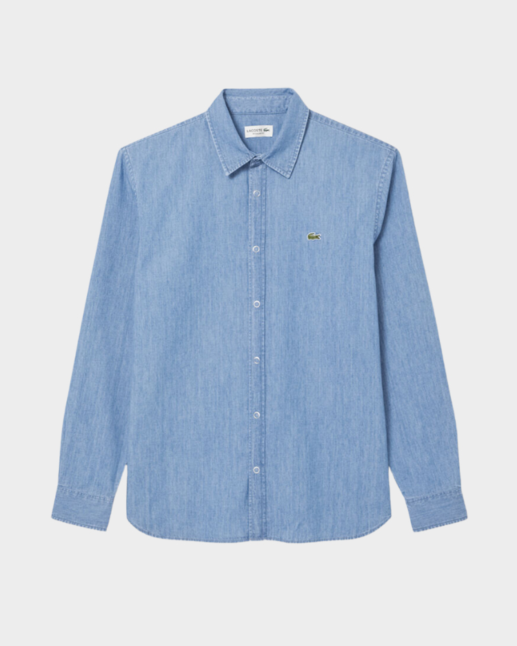 חולצת פולו לגברים עם שרוול ארוך בגזרה צרה מבית Lacoste