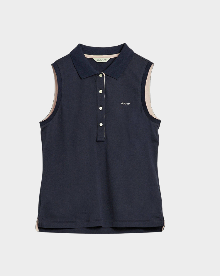 חולצת פולו ללא שרוולים לנשים GANT דגם