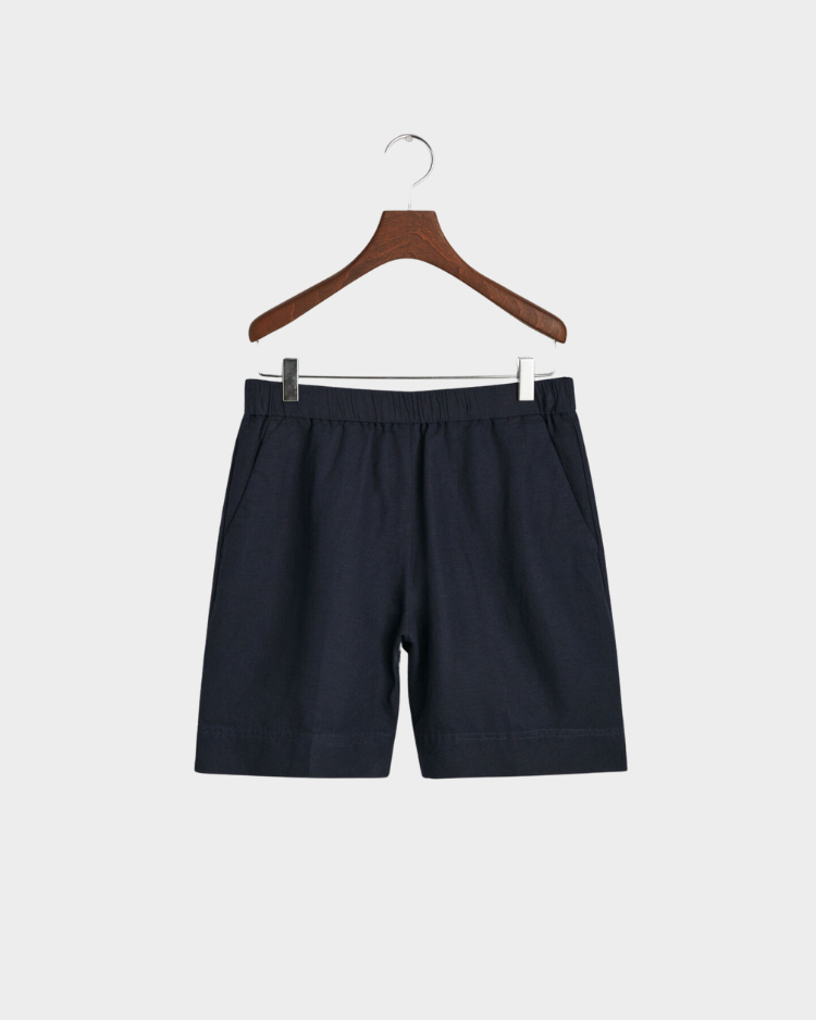 מכנס קצר לנשים GANT דגם Relaxed Fit Linen Blend Pull-On Shorts
