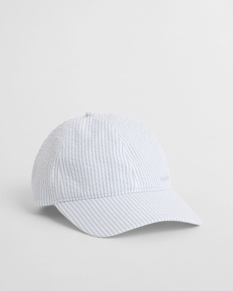 כובע מצחייה לגברים GANT דגם Striped Seersucker Cap 4901002