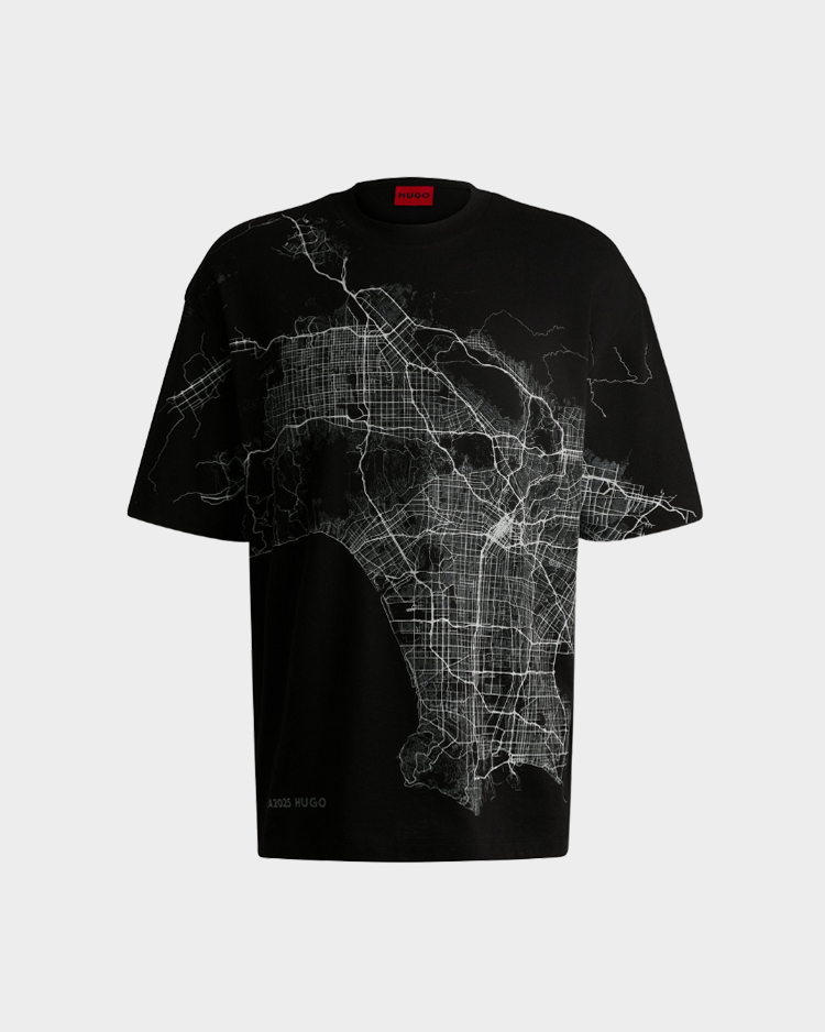 חולצת טי-שירט מכותנה ג'רזי MEN'S HUGO