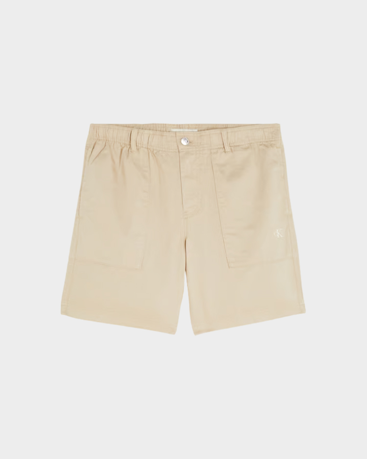 מכנס קצר גברים Calvin Klein בד כותנה-לין דגם J30J327300