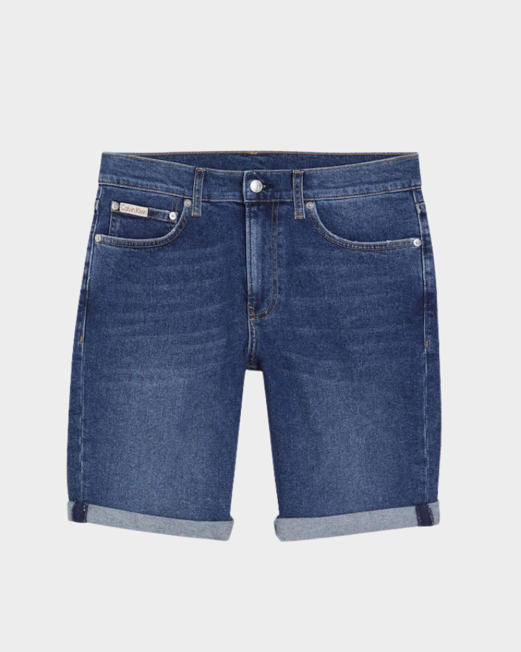 מכנס ג'ינס קצר לגברים Calvin Klein Jeans דגם SLIM SHORT J30J327184