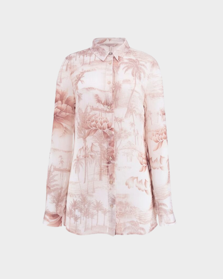 חולצת שיפון עם הדפס פרחוני WOMEN'S GUESS