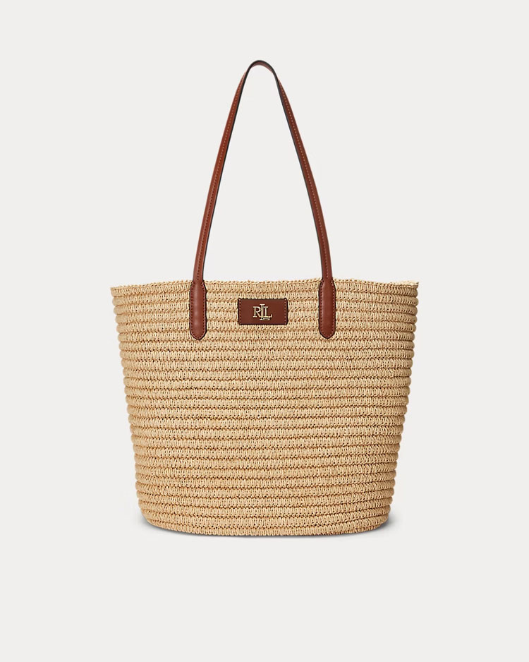 תיק גדול עם קש מעור WOMEN'S POLO RALPH LAUREN