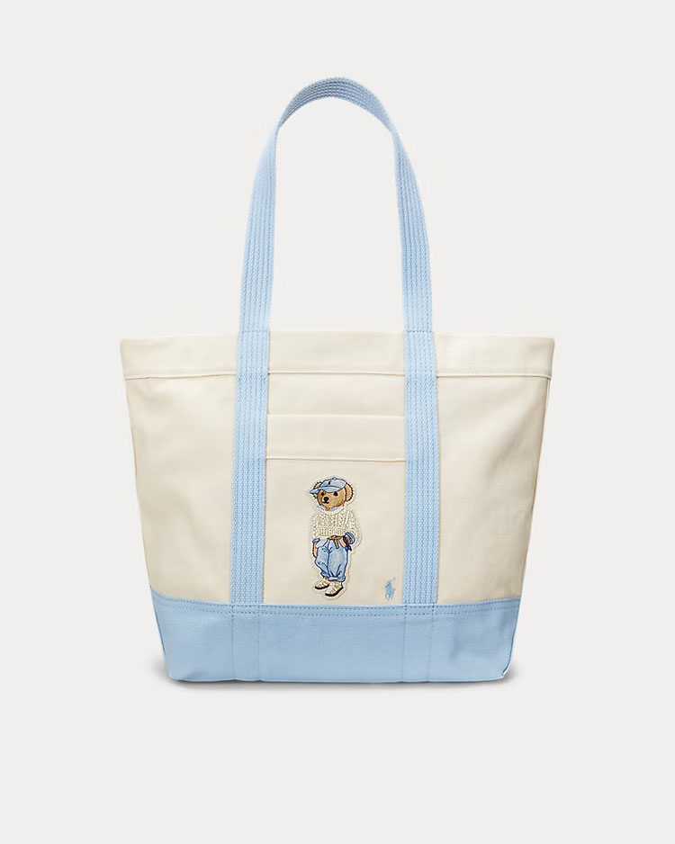 תיק בד גדול של פולו דוב WOMEN'S POLO RALPH LAUREN